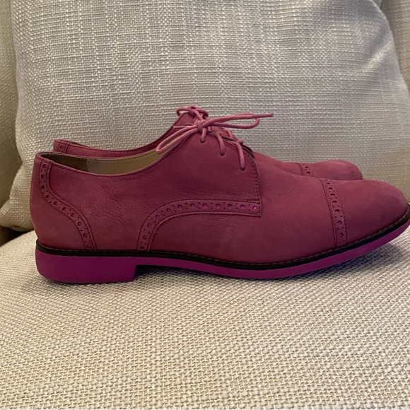 Cole Haan Oxford Gramercy Women's Size 8 Orchid Pink Cap Toe Lace Up /Spectator - Picture 8 of 14